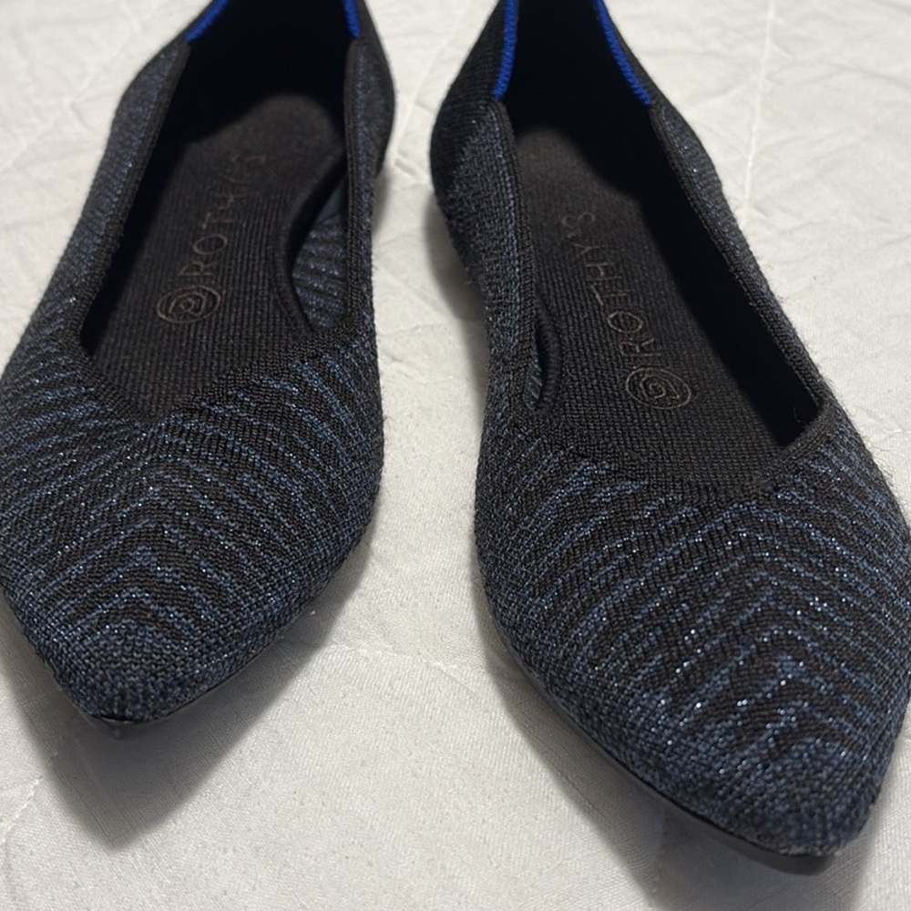 Rothy's The Point Midnight Metallic Zebra - Picture 5 of 14